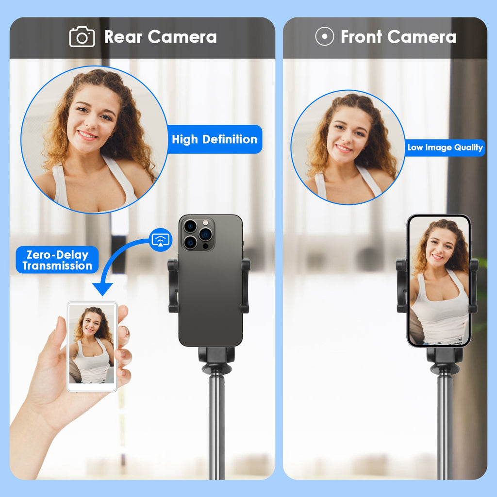 Vlog Selfie Monitor Screen Magnetic Rear Camera Phone Monitor Wireless Selfie Monitor Screen With 33FT Remote For Vlog Live Stream Compatible With IOS Android