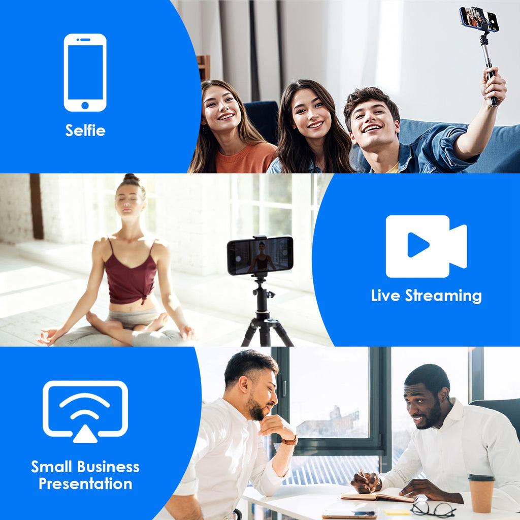 Vlog Selfie Monitor Screen Magnetic Rear Camera Phone Monitor Wireless Selfie Monitor Screen With 33FT Remote For Vlog Live Stream Compatible With IOS Android